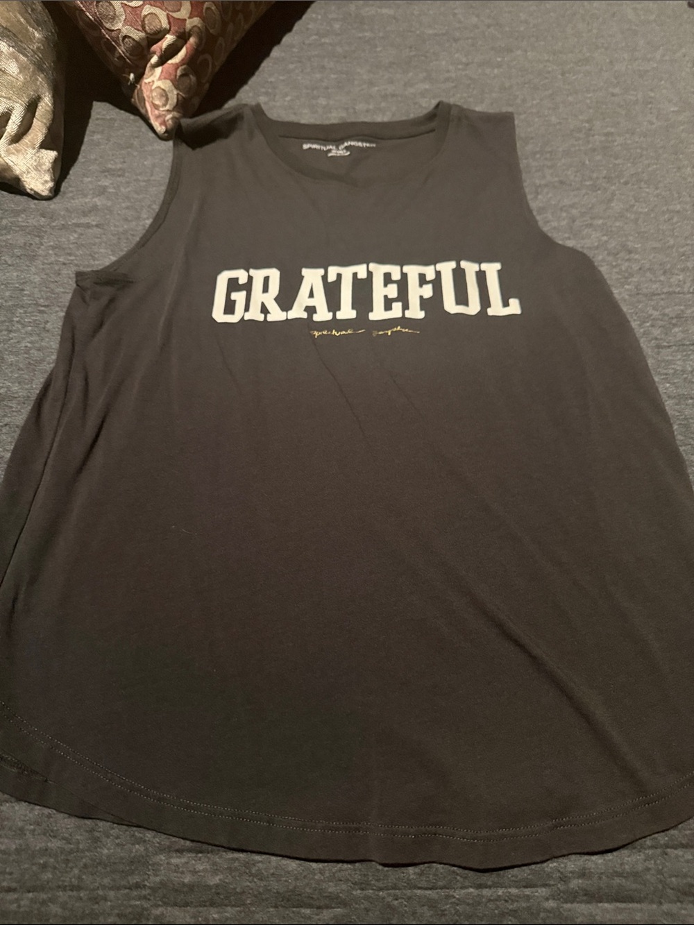 Spiritual Gangster Black GRATEFUL Muscle Tank